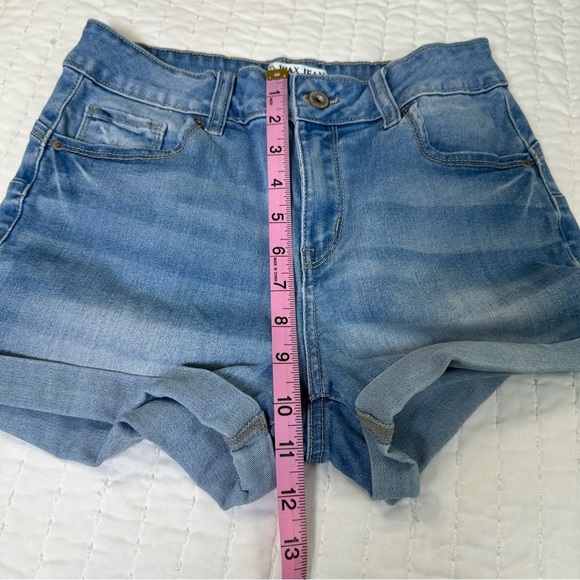 Wax Jean Butt, I Love You Light Blue Denim Women's Shorts - Picture 7 of 10